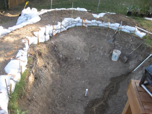 10 - Still hauling dirt out of the hole - now bucket by bucket