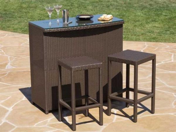 Wicker-Resin-Bar-Top-with-Matching-Stools