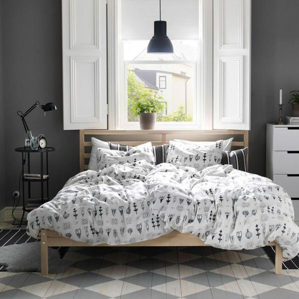 SISSELA-Duvet-cover-adds-contemporary-playfulness-to-the-bedroom-in-gray