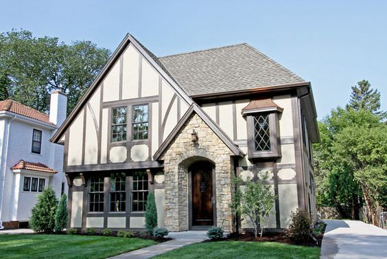 Tudor-style-house-with-large-Windows