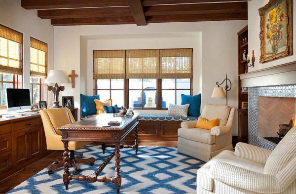 Cheerful-and-serene-Mediterranean-style-home-office
