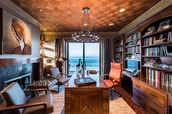Glamorous-home-office-with-an-understated-fireplace-and-panoramic-view