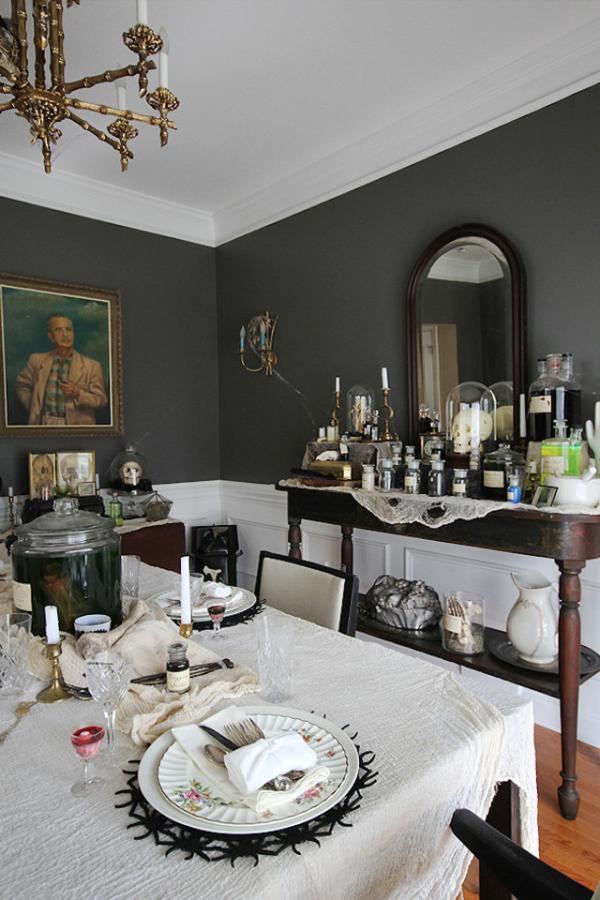 Mad-scientist-themed-dinner-table-setting