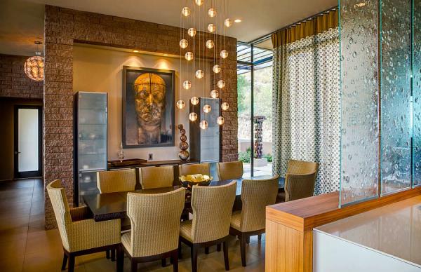 Beautiful-Bocci-lighting-fixture-enlivens-the-modern-dining-room