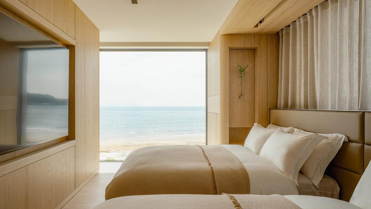 Camera dubla Lulla House cu vedere la ocean, Hayama Japonia