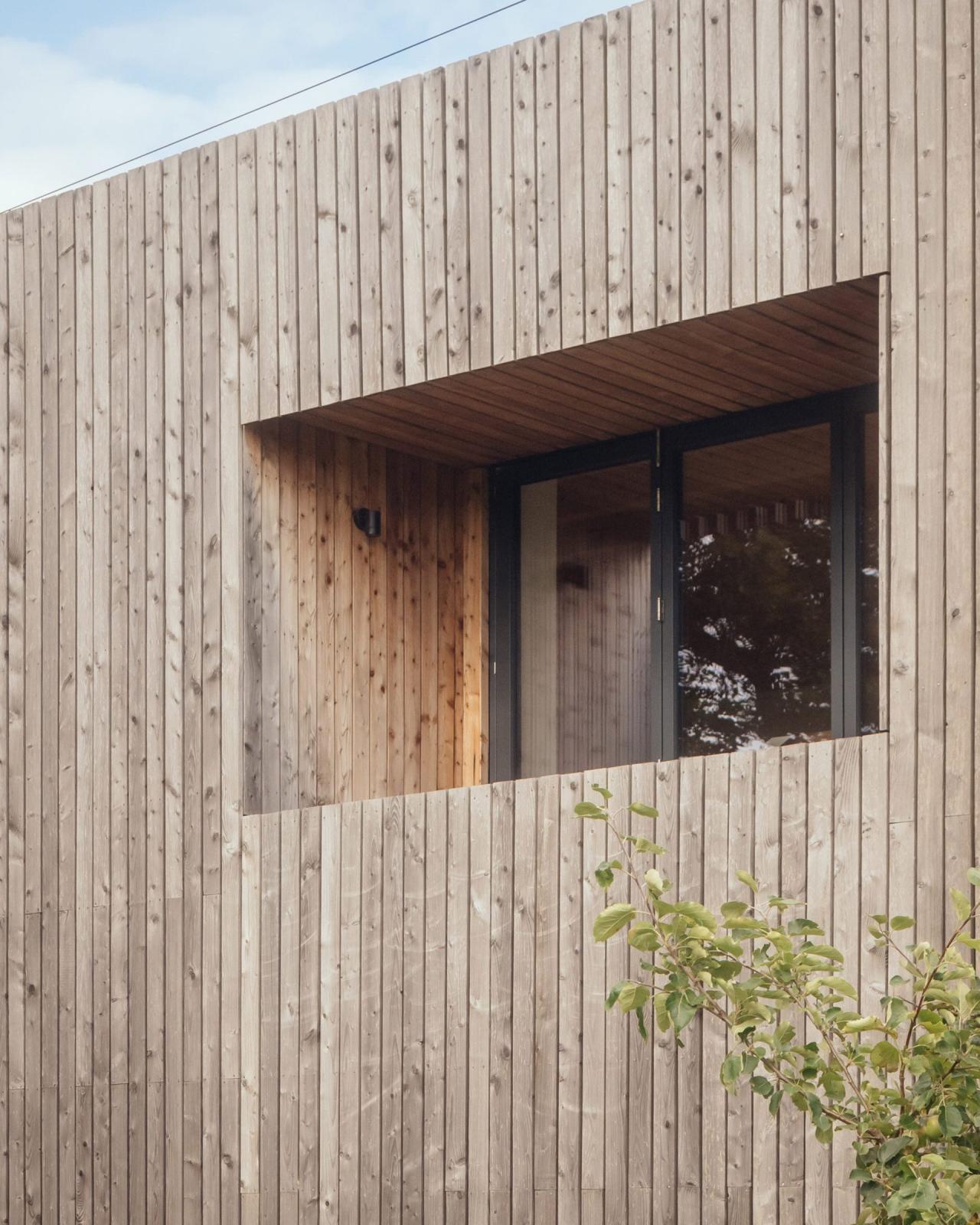 Orchard House - cele două volume cubice din lemn de larice