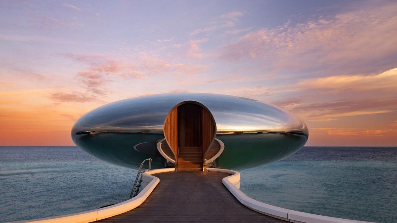 Shebara Resort exterior - vile sferice pe Marea Rosie