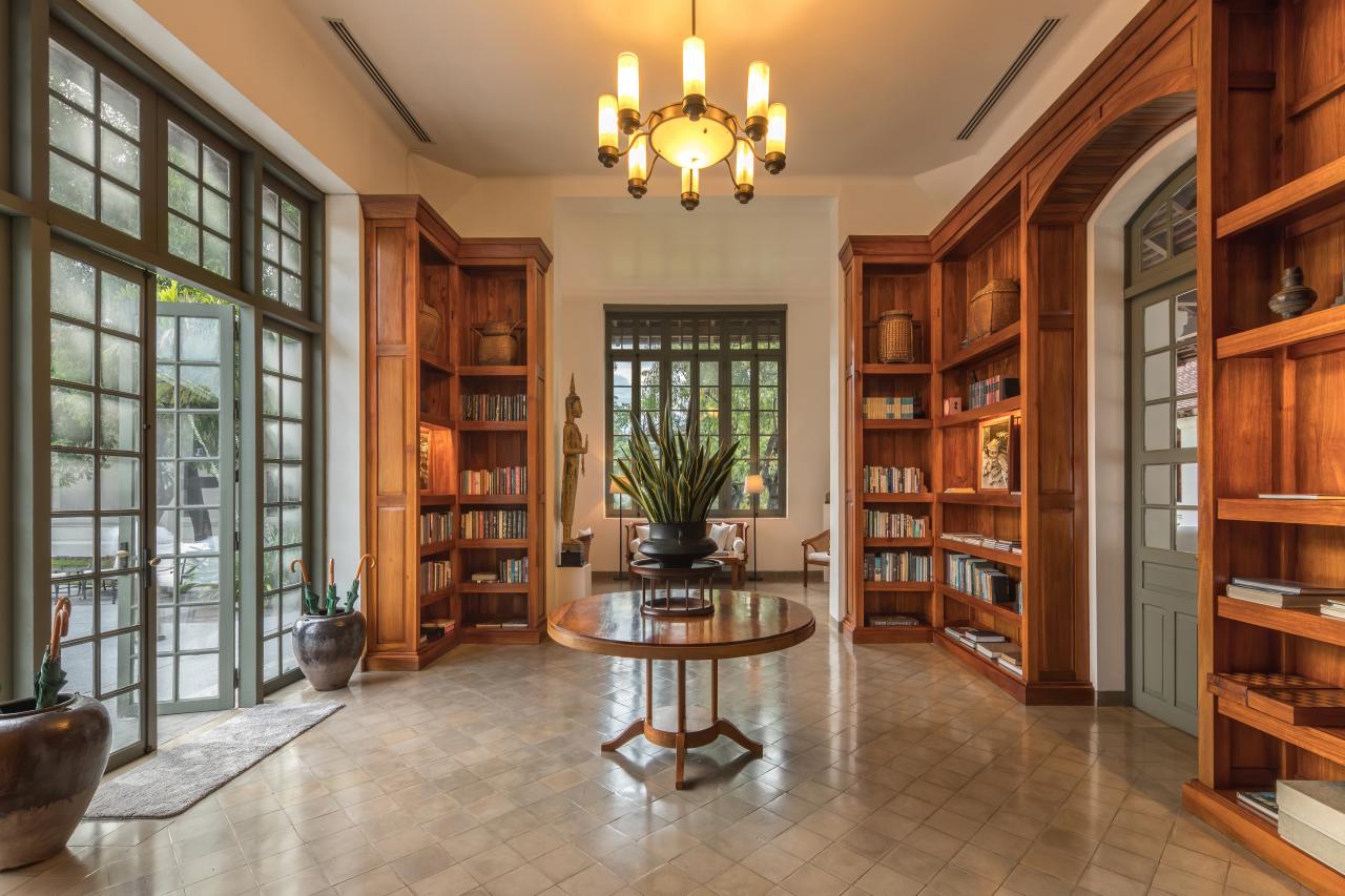Interior of the library at Amantaka luxury Resort & Hotel in Luang Prabang Laos.jpg