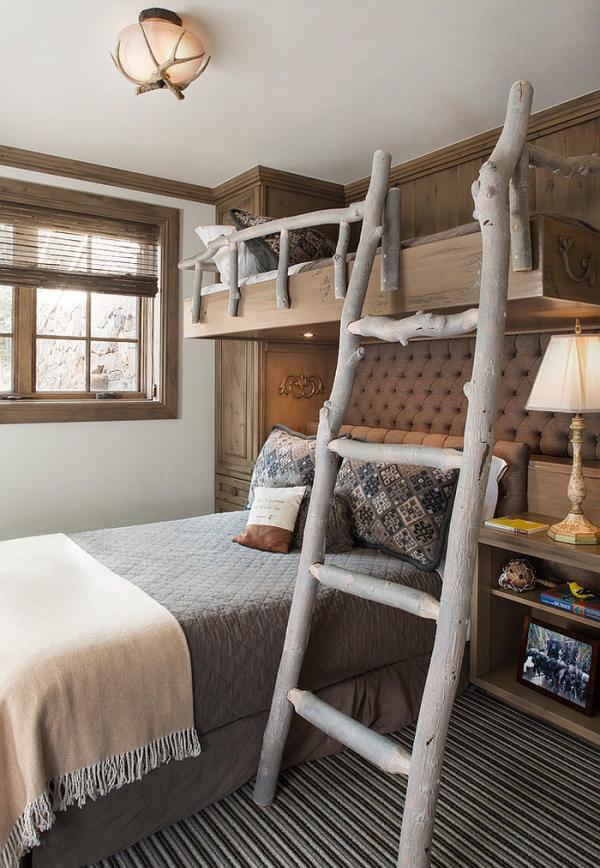 Ladder-and-railing-on-the-bunk-bed-give-the-bedroom-a-cool-touch