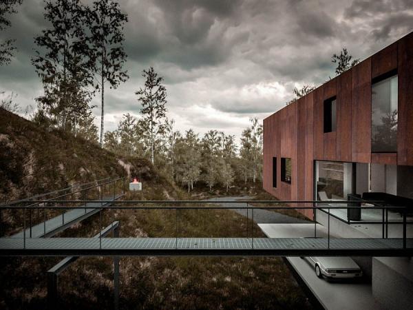 Metalic-walkway-leading-to-the-house-makes-for-an-amazing-entrance