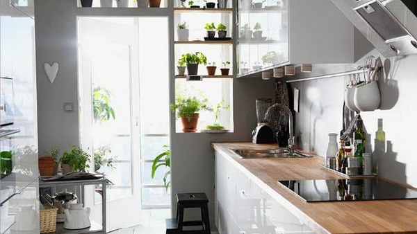 design alb bucatarie