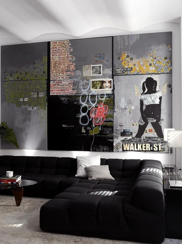 Wall-art-and-ceiling-give-the-room-a-urbane-appeal