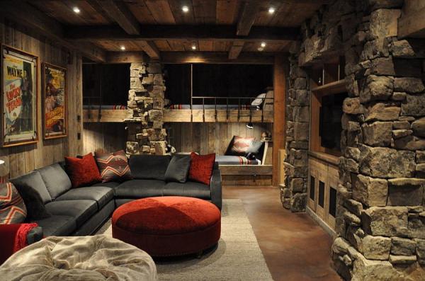 Winter-cabin-inspired-kids-bedroom-with-bunk-beds