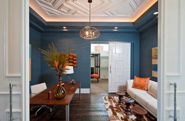 Wonderful-use-of-color-and-texture-inside-the-home-office