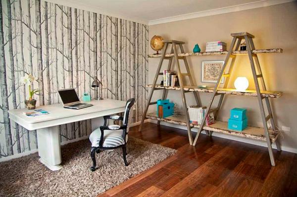 Woodsy-wallpaper-is-a-great-addition-to-the-home-office