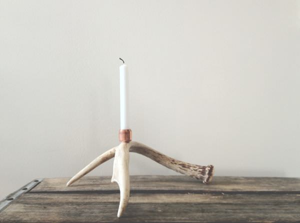 antler-candle-holder