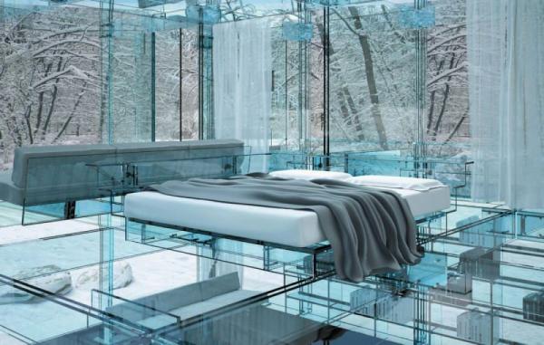 futuristic-bedroom-design-with-glass-floor-in-glass-ceiling-walls