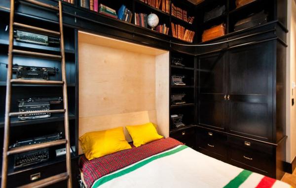 murpy-bed-and-library-room
