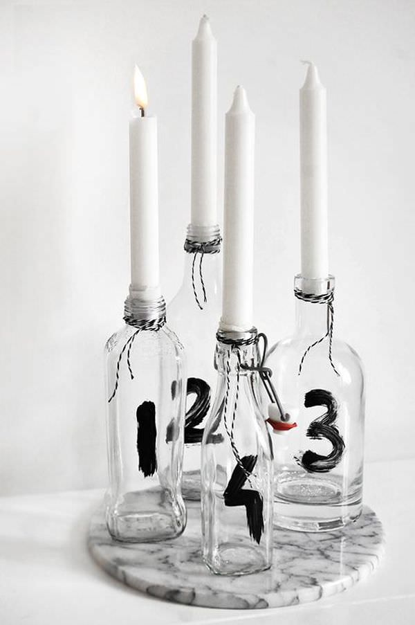 number-wine-bottle-candle