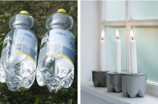 plastic-bottles-candle-holder