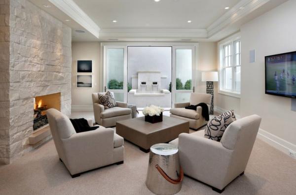 stone-fireplace-square-coffee-table